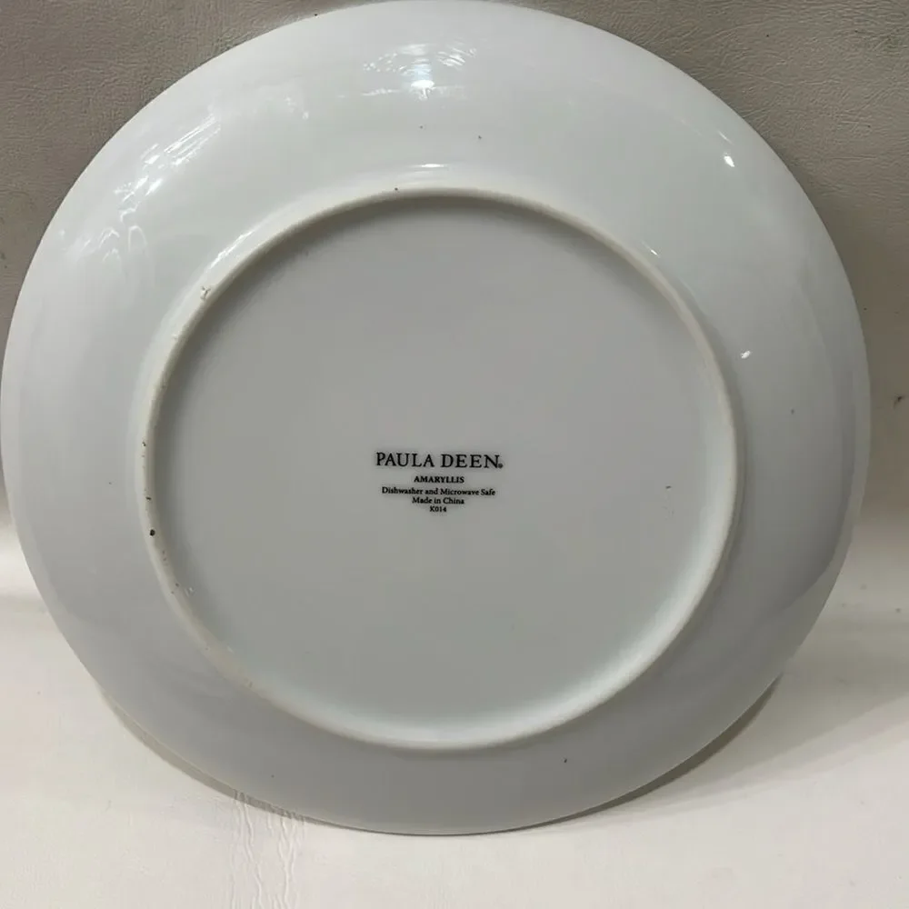Paula Deen Amaryllis 4 piece plate set salad dessert appetizer spring summer